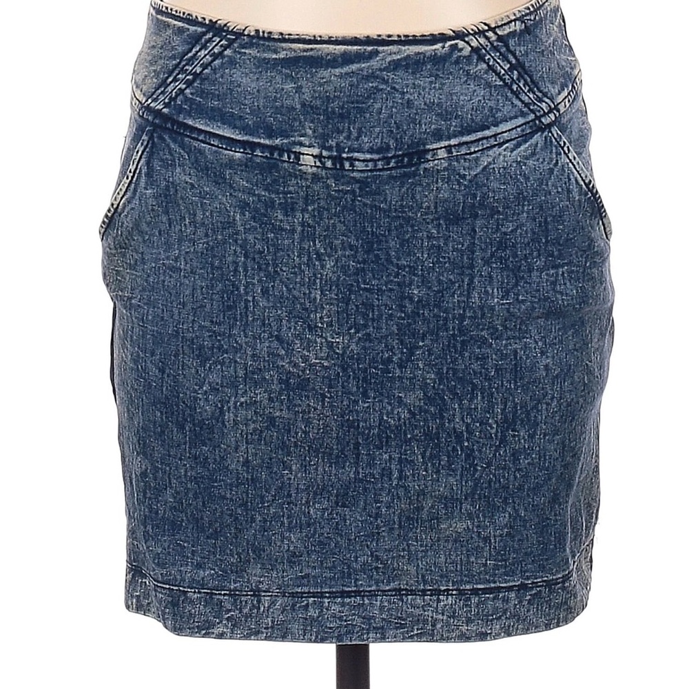 Metropark Denim Blue Pencil Skirt